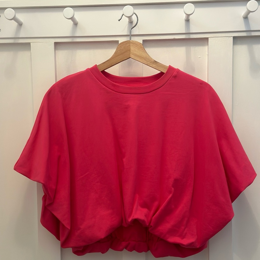 Grey Lab High Low Crop T Shirt
